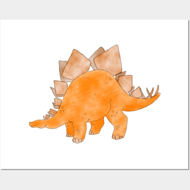 Stegosaurus Wall Art by Inktopodes